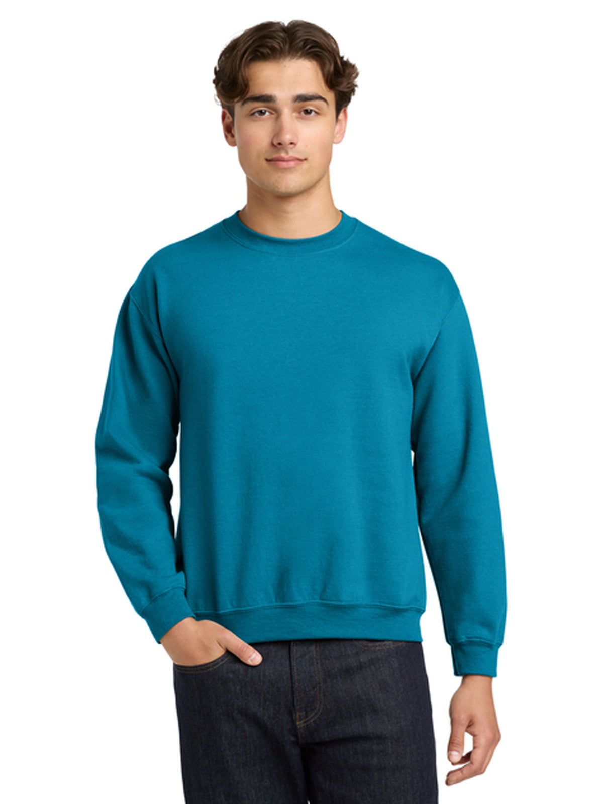 Men's Pocketless Crewneck Sweatshirt - 18000 - Sapphire