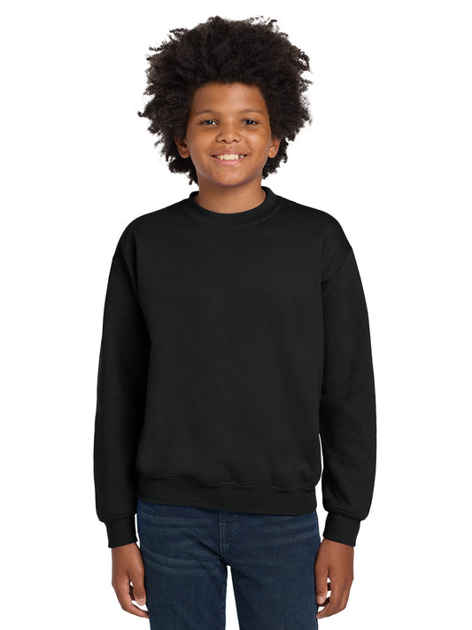 Youth Heavy Blend Crewneck Sweatshirt - 18000B - Black
