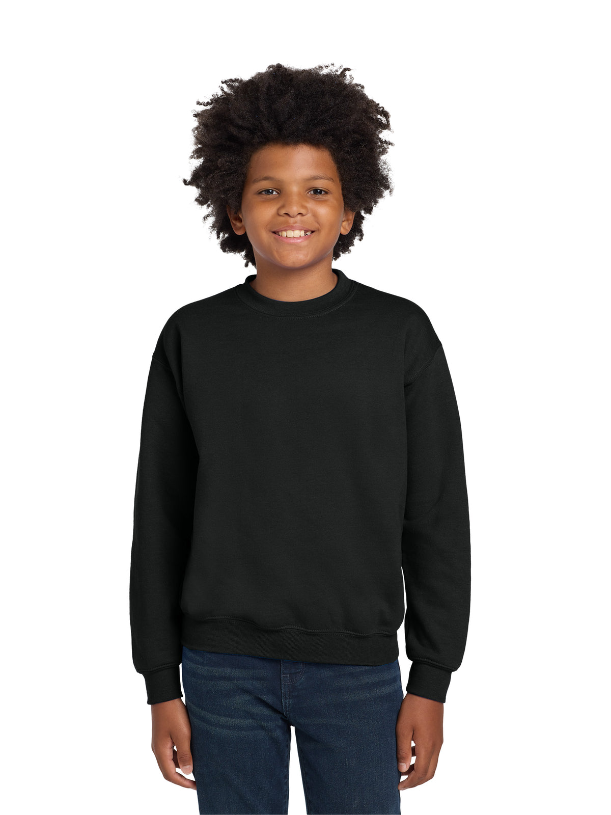 Youth Heavy Blend Crewneck Sweatshirt - 18000B - Black