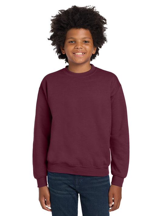 Youth Heavy Blend Crewneck Sweatshirt - 18000B - Maroon