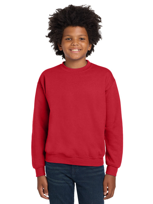 Youth Heavy Blend Crewneck Sweatshirt - 18000B - Red
