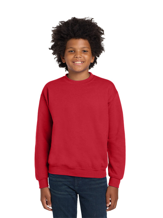 Youth Heavy Blend Crewneck Sweatshirt - 18000B - Red