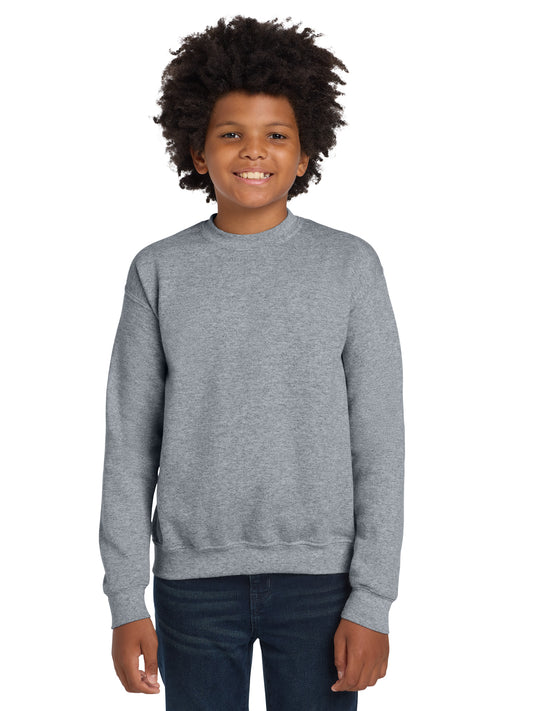 Youth Heavy Blend Crewneck Sweatshirt - 18000B - Sport Grey