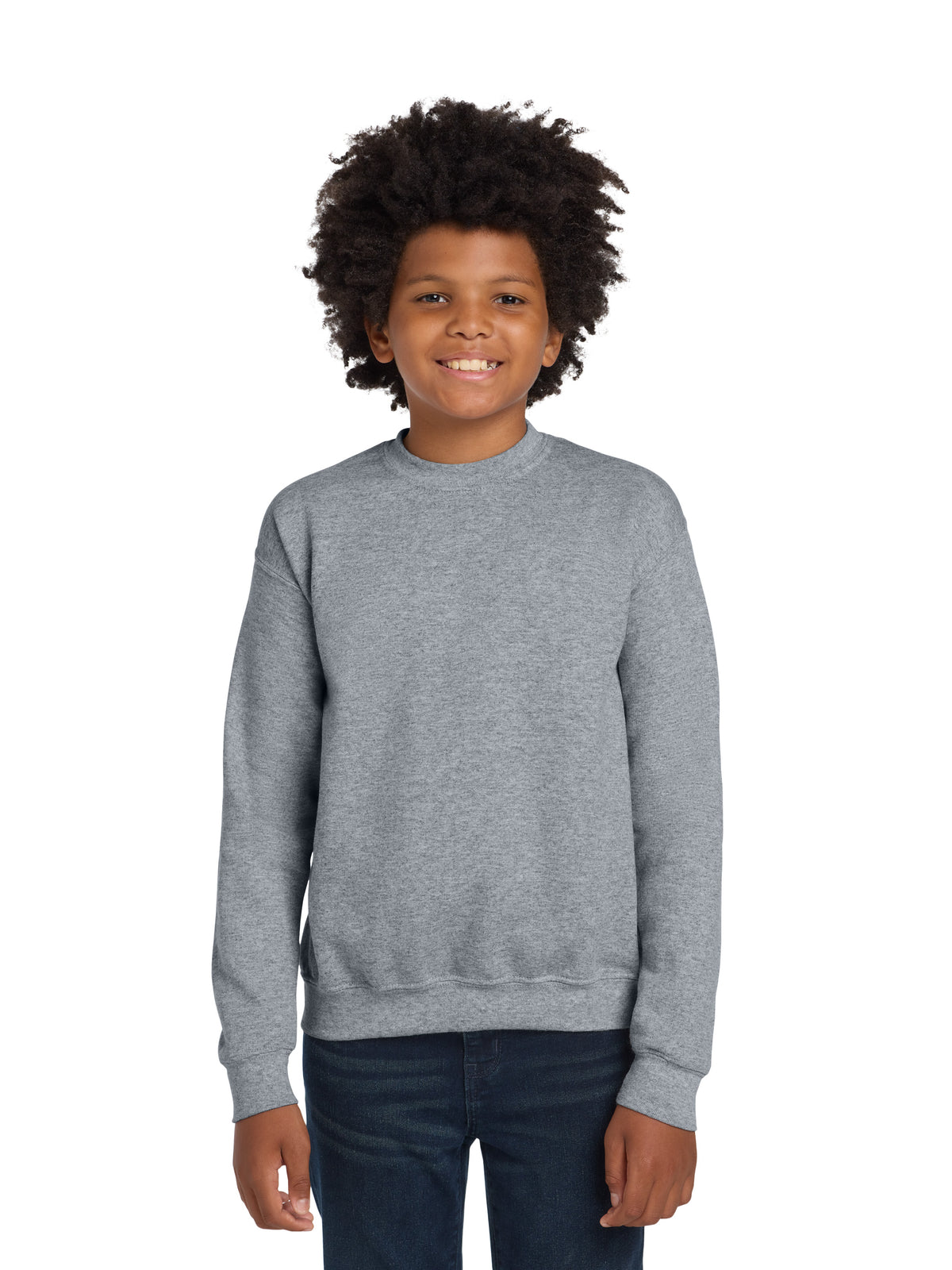 Youth Heavy Blend Crewneck Sweatshirt - 18000B - Sport Grey