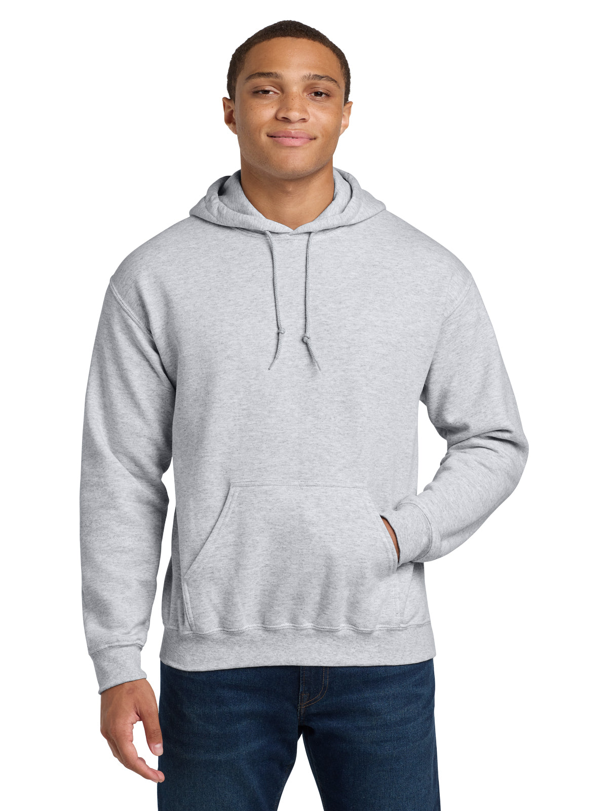 Men's 1-Pocket Heavy Blend Hooded Sweatshirt - 18500 - Ash