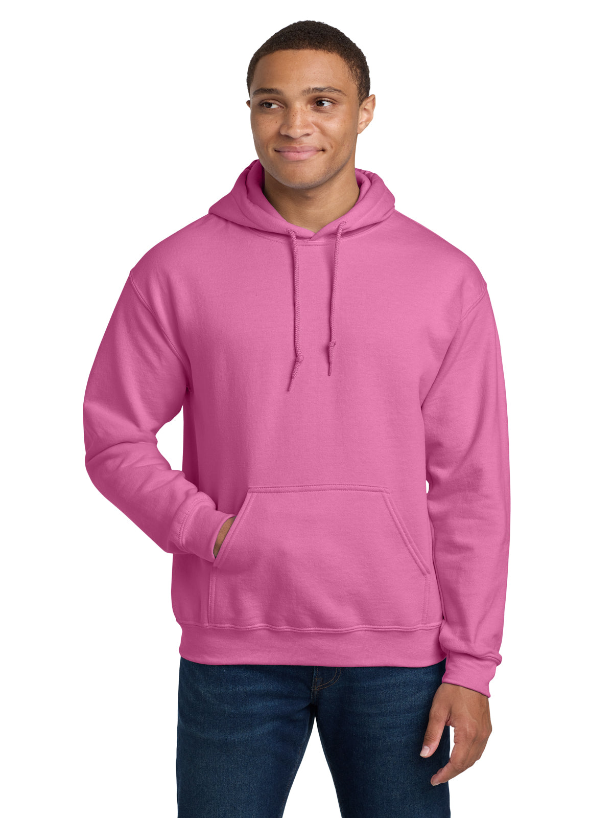 Men's 1-Pocket Heavy Blend Hooded Sweatshirt - 18500 - Azalea