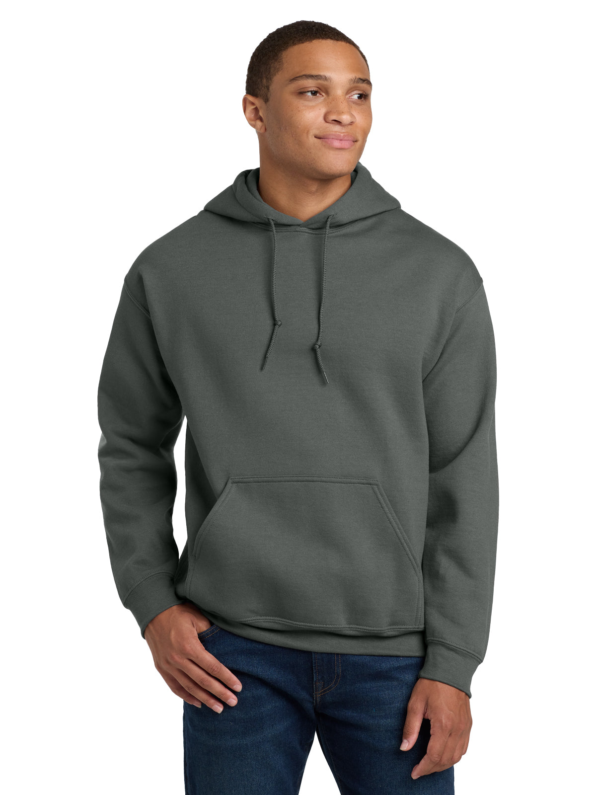 Men's 1-Pocket Heavy Blend Hooded Sweatshirt - 18500 - Charcoal