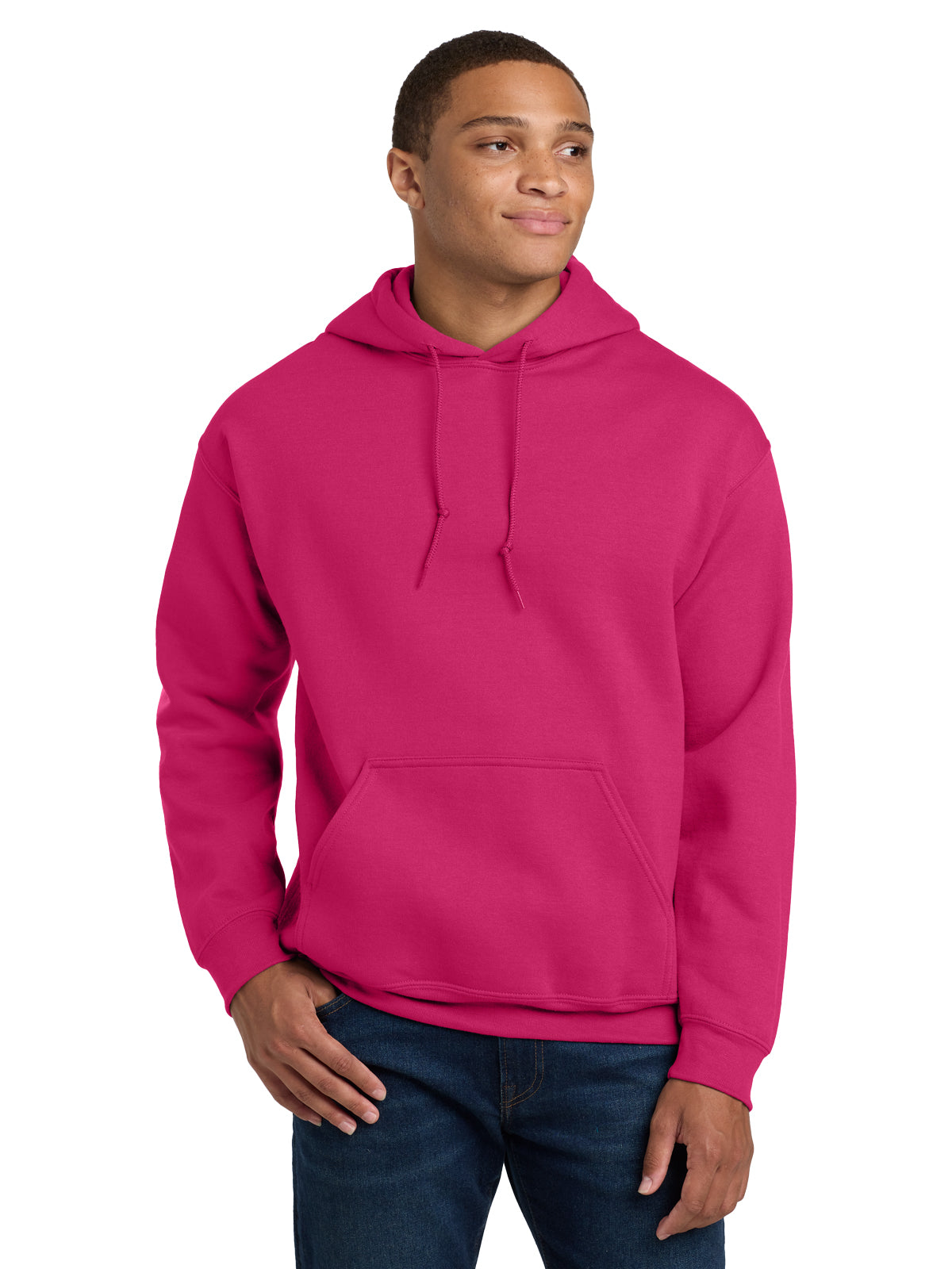 Men's 1-Pocket Heavy Blend Hooded Sweatshirt - 18500 - Heliconia