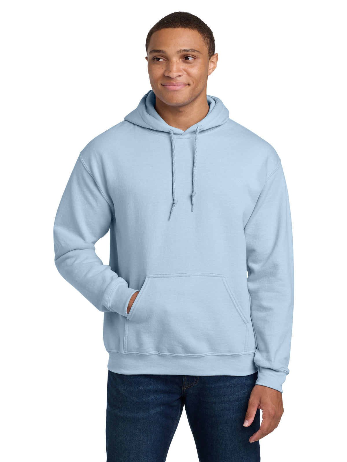 Men's 1-Pocket Heavy Blend Hooded Sweatshirt - 18500 - Light Blue