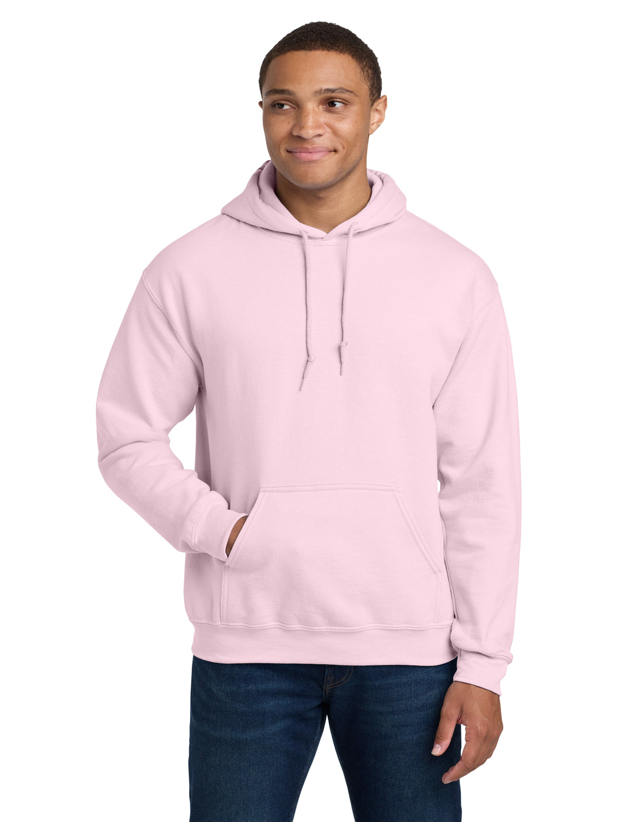 Men's 1-Pocket Heavy Blend Hooded Sweatshirt - 18500 - Light Pink