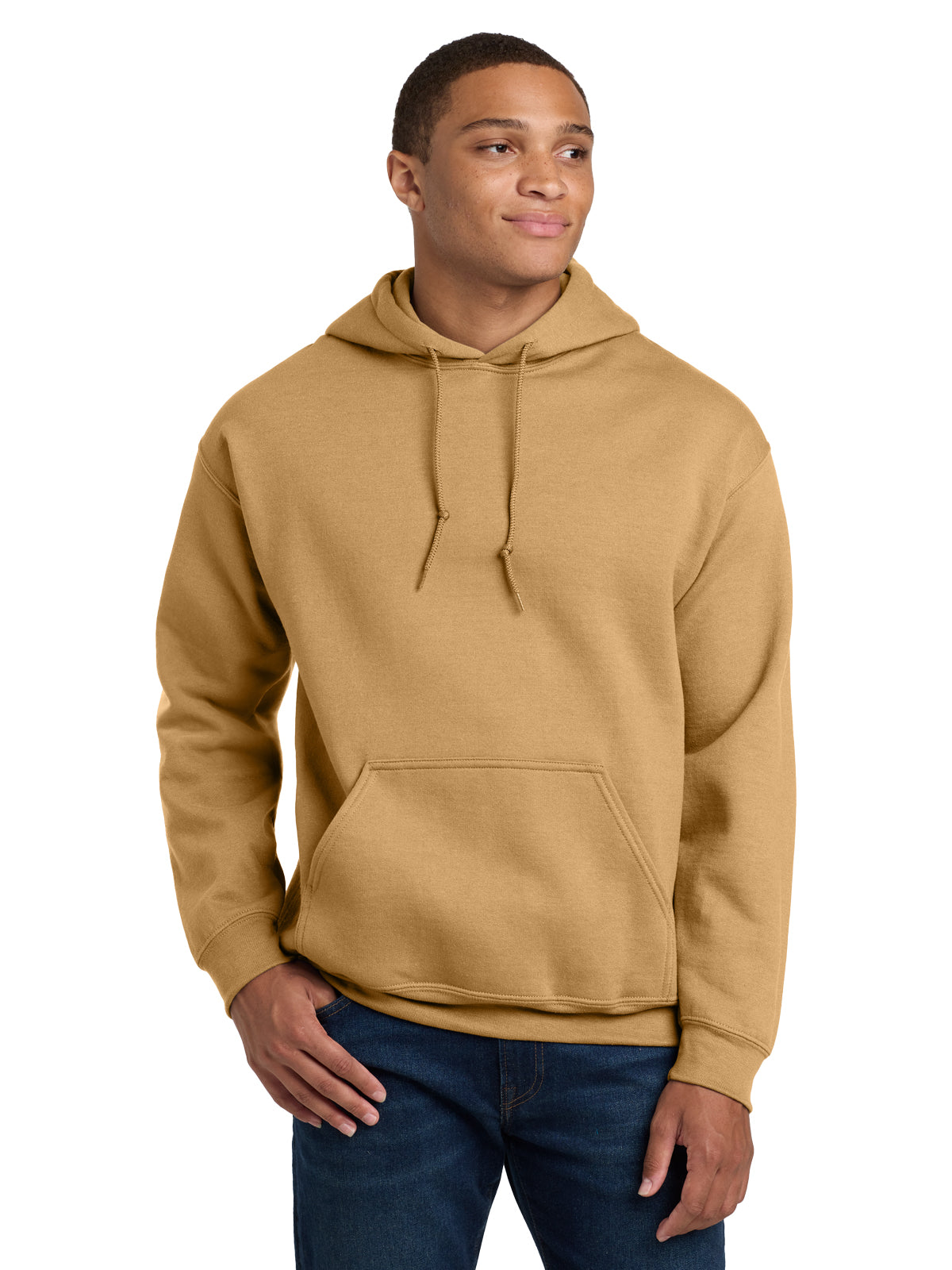 Men's 1-Pocket Heavy Blend Hooded Sweatshirt - 18500 - Old Gold