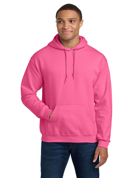 Men's 1-Pocket Heavy Blend Hooded Sweatshirt - 18500 - Safety Pink