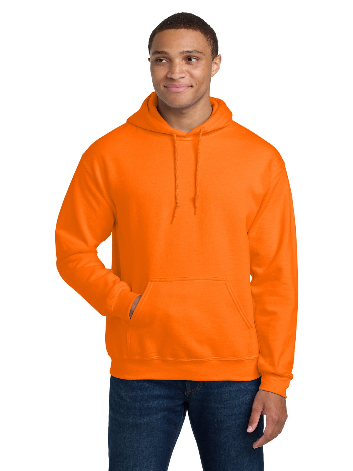 Men's 1-Pocket Heavy Blend Hooded Sweatshirt - 18500 - S. Orange