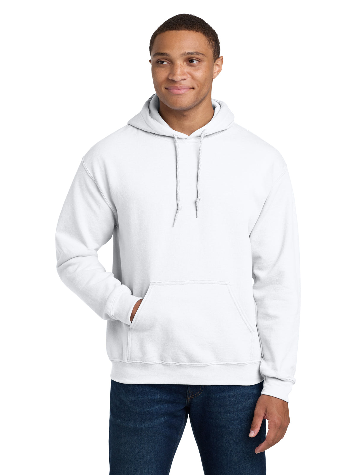 Men's 1-Pocket Heavy Blend Hooded Sweatshirt - 18500 - White