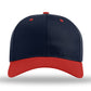 Unisex Pro Twill Snapback Cap - 212 - Navy/ Navy/ Red