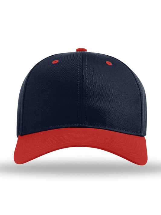 Unisex Pro Twill Snapback Cap - 212 - Navy/ Navy/ Red