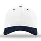 Unisex Pro Twill Snapback Cap - 212 - White/ White/ Navy