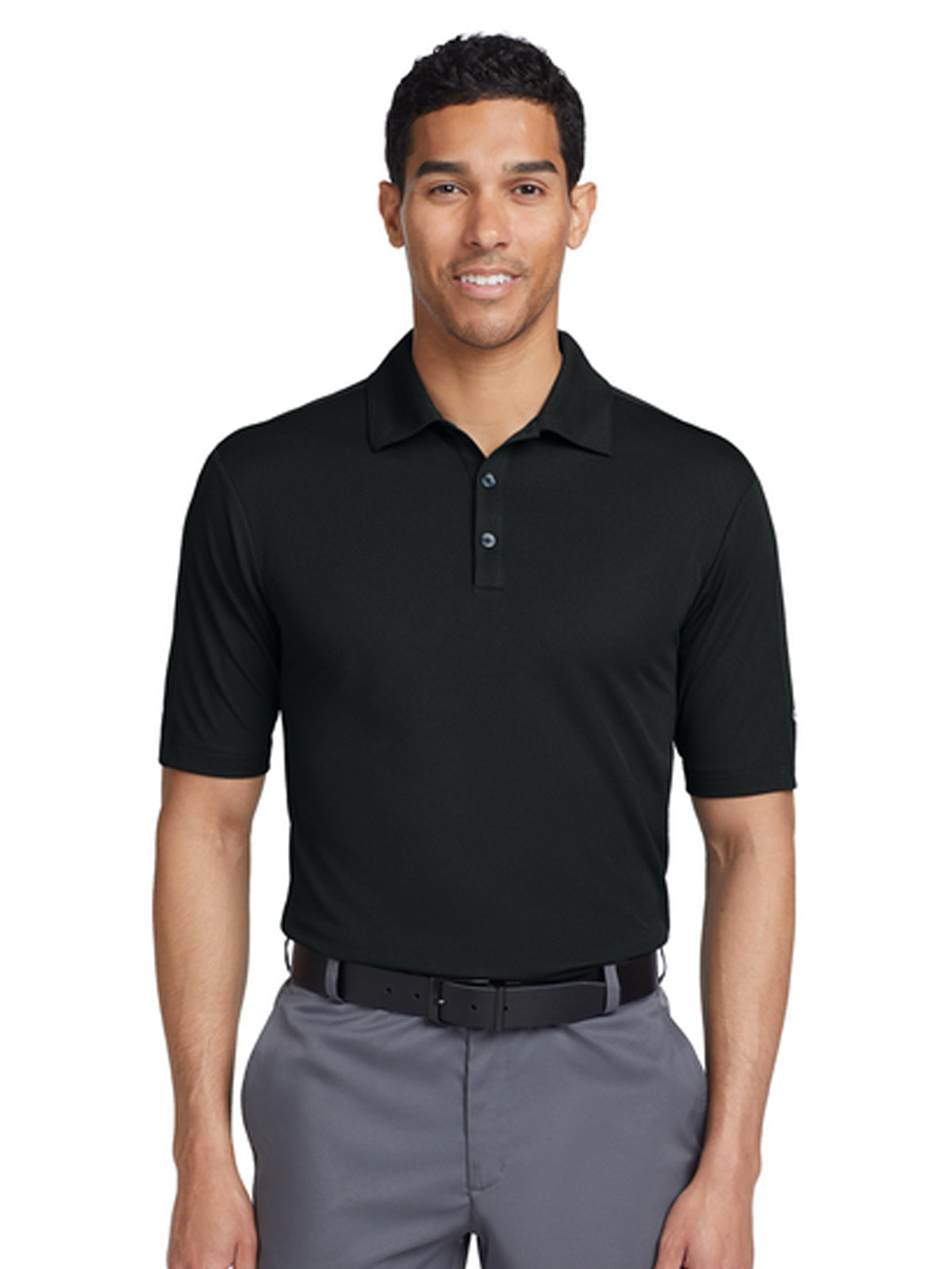 Men's Pocketless Dri-FIT Polo - 266998 - Black