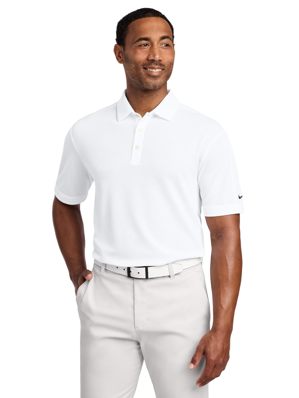 Men's Pocketless Dri-FIT Polo - 266998 - White