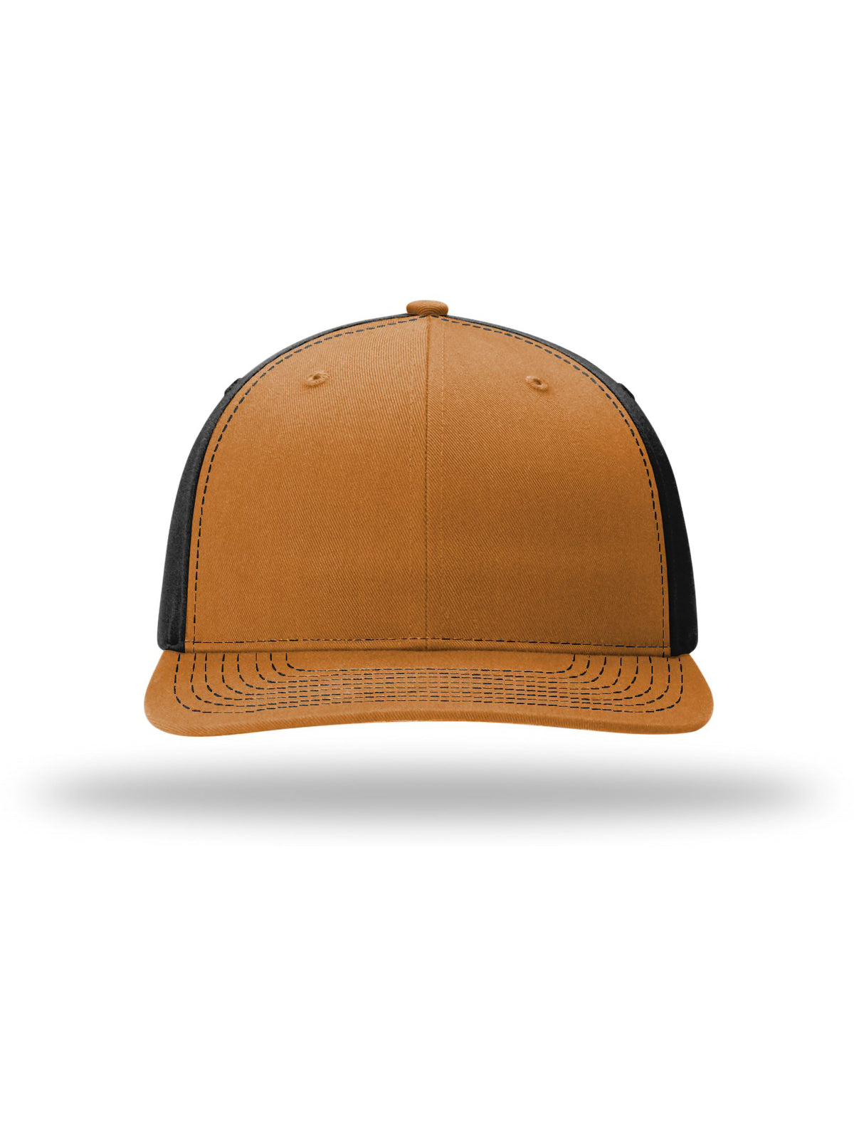 Unisex Solid Twill Trucker Cap - 312 - Caramel/ Black
