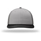 Unisex Solid Twill Trucker Cap - 312 - Grey/ Charcoal/ Black