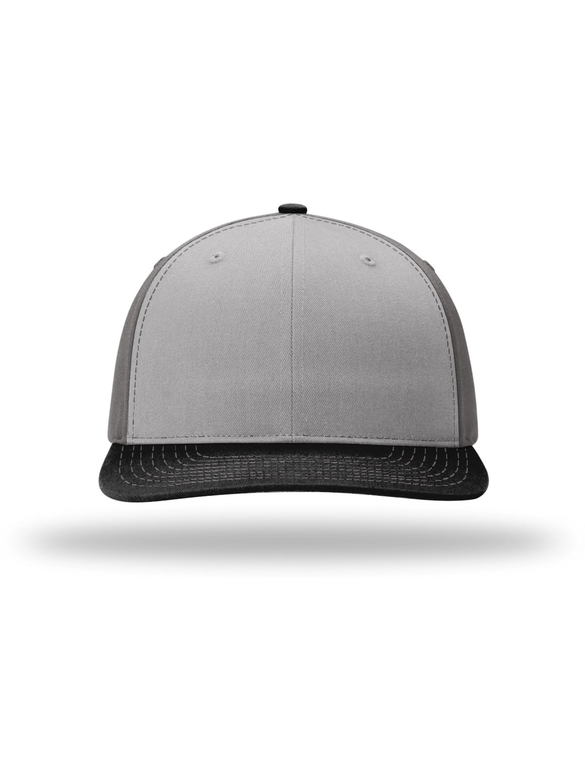 Unisex Solid Twill Trucker Cap - 312 - Grey/ Charcoal/ Black
