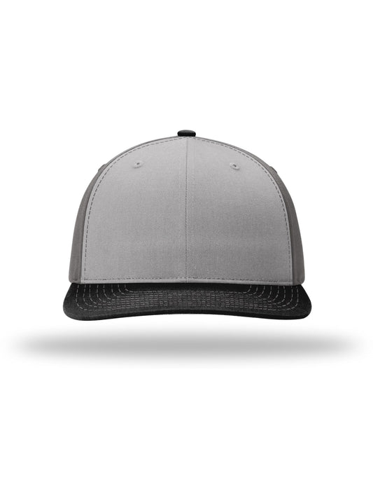 Unisex Solid Twill Trucker Cap - 312 - Grey/ Charcoal/ Black
