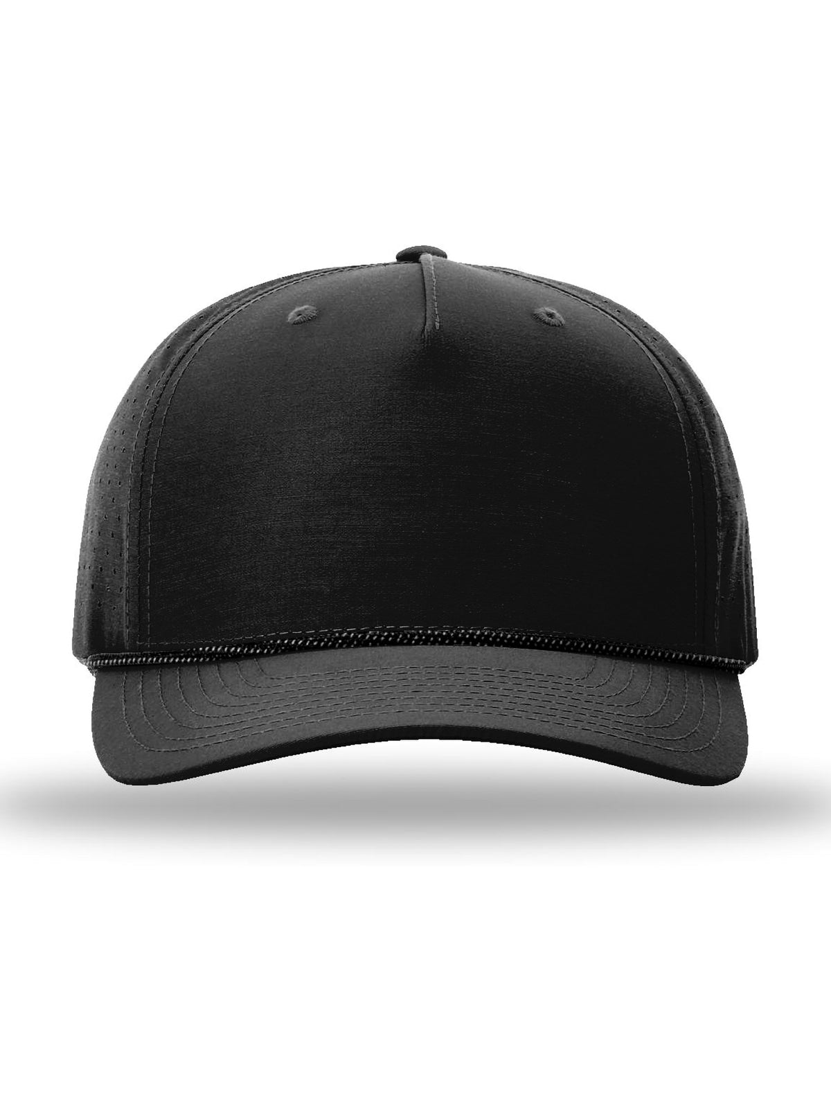 Unisex Laser Perf Performance Rope Cap - 355 - Black/ Black Grey