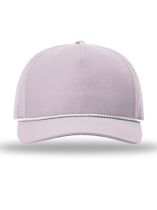 Unisex Laser Perf Performance Rope Cap - 355 - Lilac/ White Grey