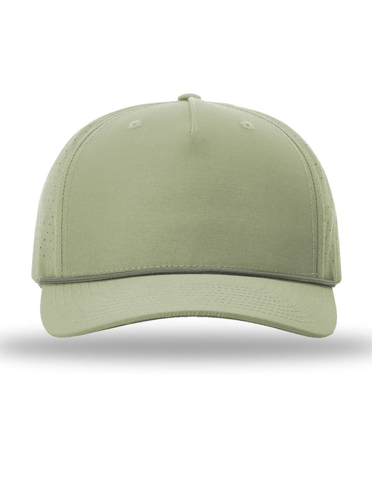 Unisex Laser Perf Performance Rope Cap - 355 - Light Olive/ Olive