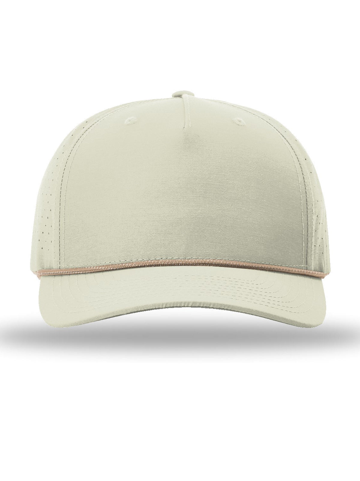 Unisex Laser Perf Performance Rope Cap - 355 - Oat Milk/ Elmwood White