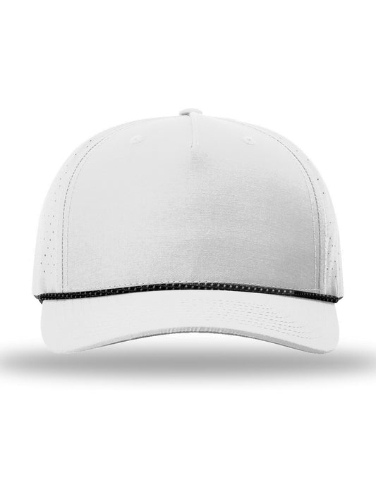 Unisex Laser Perf Performance Rope Cap - 355 - Silver/ Black Silver