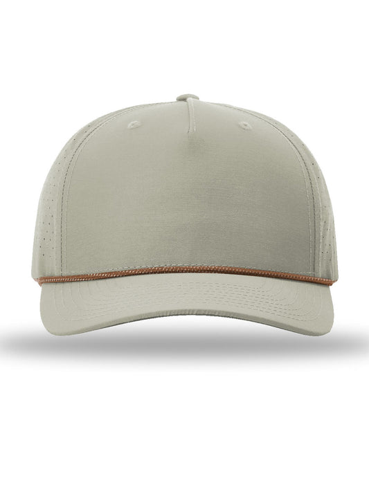 Unisex Laser Perf Performance Rope Cap - 355 - Trenchcoat/ Russet Grey