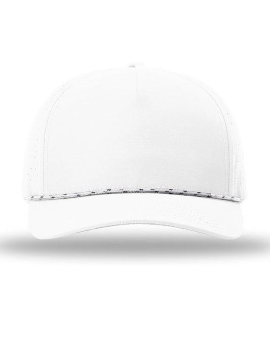 Unisex Laser Perf Performance Rope Cap - 355 - White/ White Black