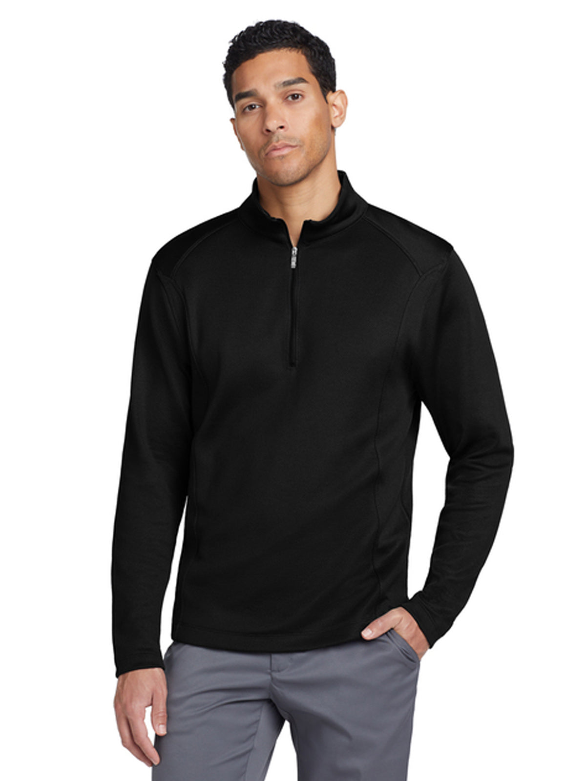 Men's Sport Cover-Up Sweatshirt - 400099 - Black