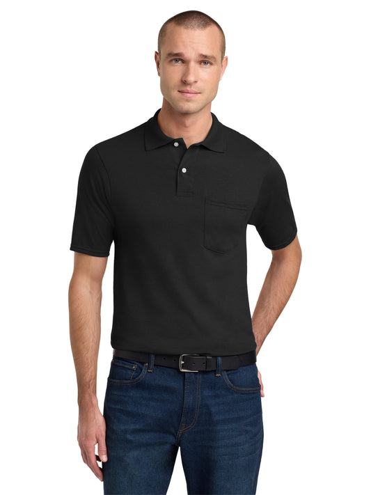 Men's One-Pocket Dri-Power Sport Shirt - 436MP - Black