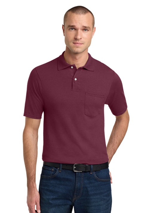 Men's One-Pocket Dri-Power Sport Shirt - 436MP - Maroon