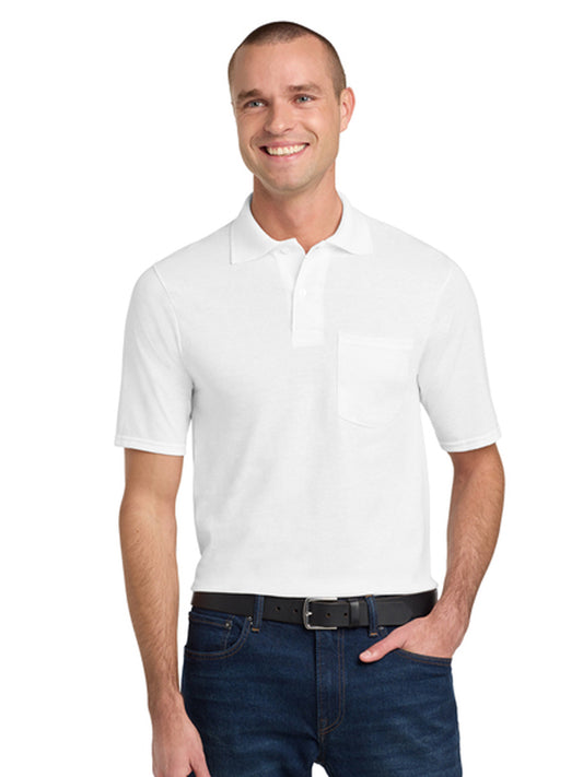 Men's One-Pocket Dri-Power Sport Shirt - 436MP - White