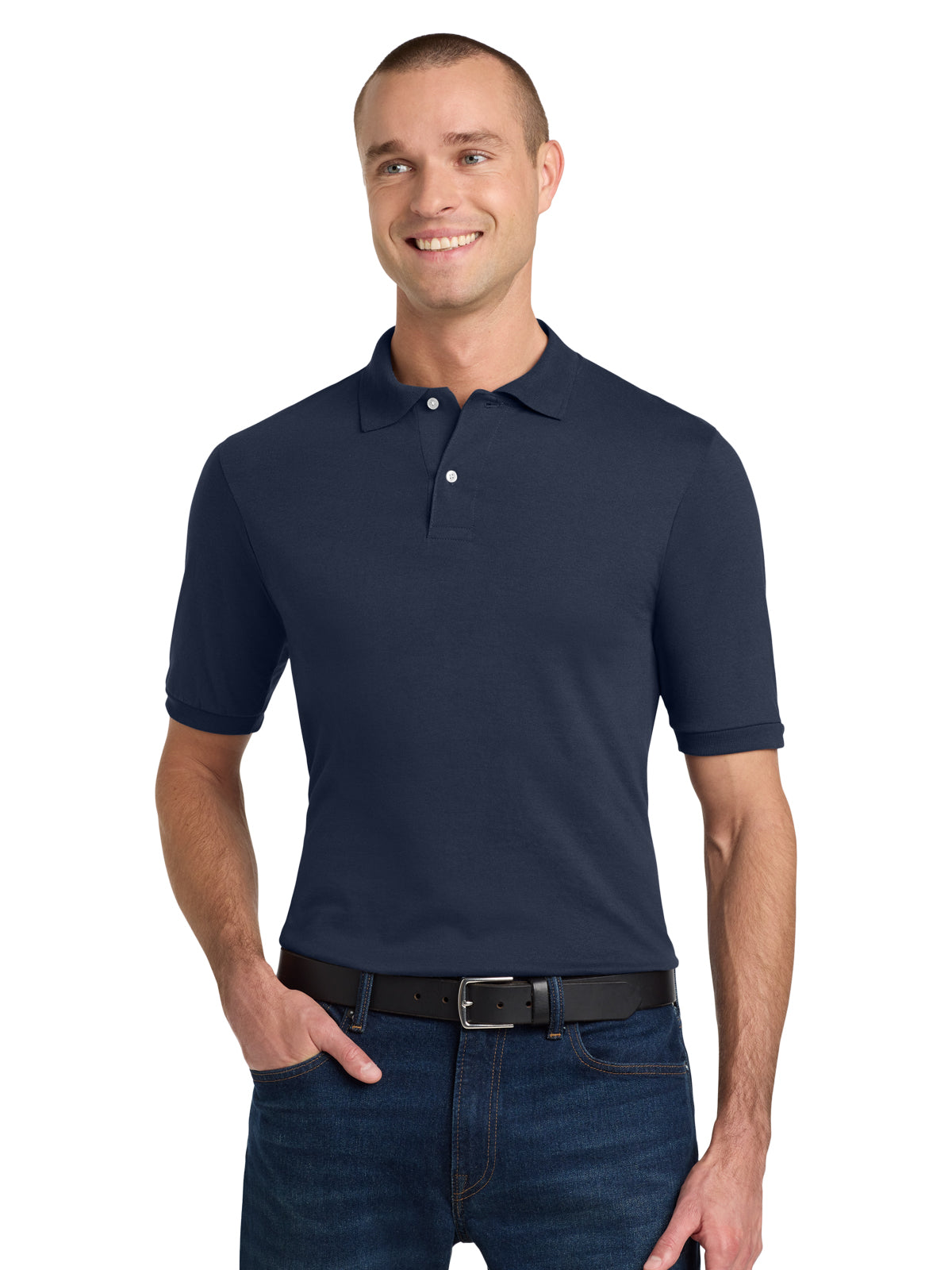 Men's Pocketless Dri-Power Sport Shirt - 437M - J. Navy