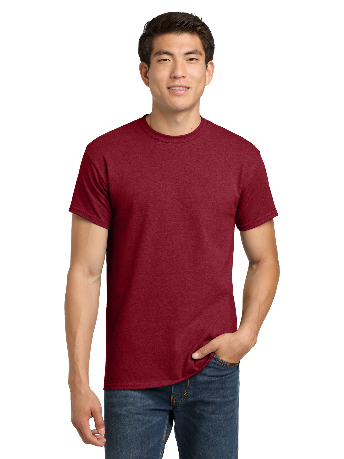 Men's Heavy Cotton T-Shirt - 5000 - Antique Cherry Red