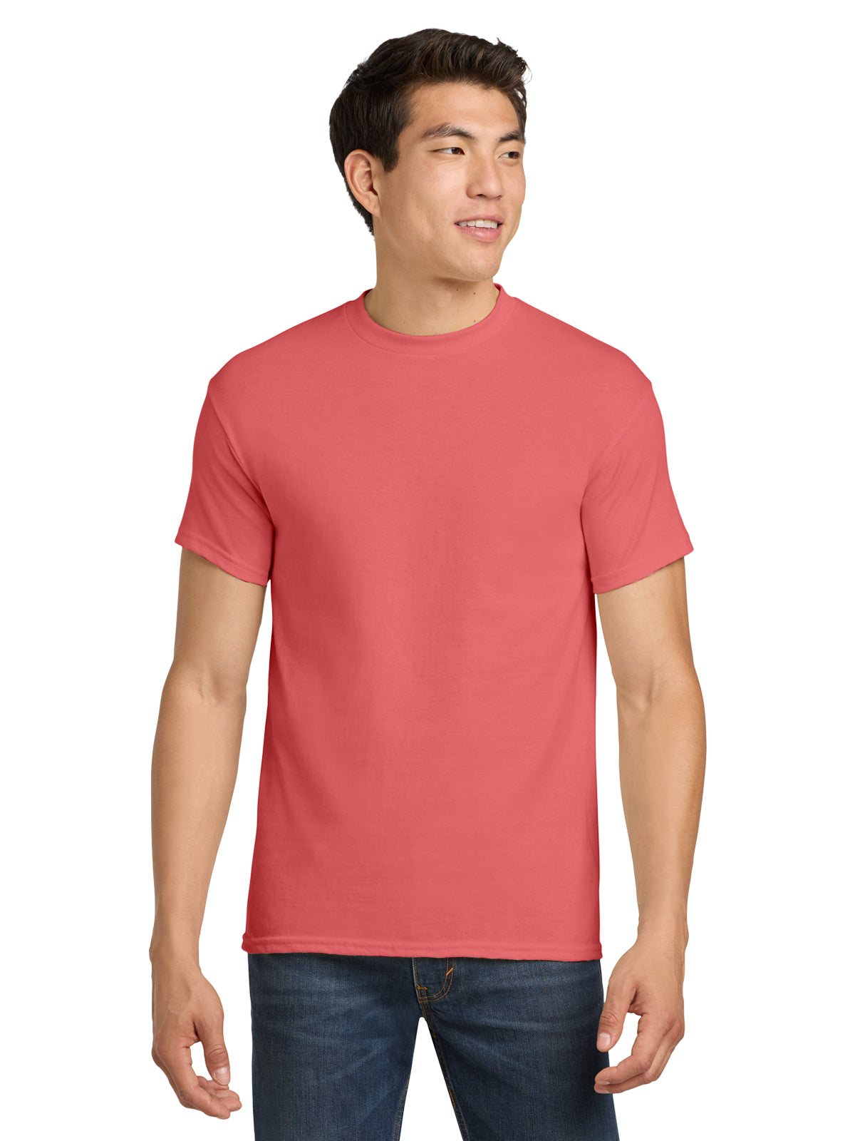 Men's Heavy Cotton T-Shirt - 5000 - Coral Silk