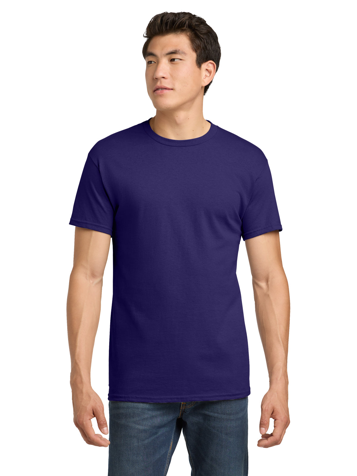 Men's Heavy Cotton T-Shirt - 5000 - Fan Dark Purple