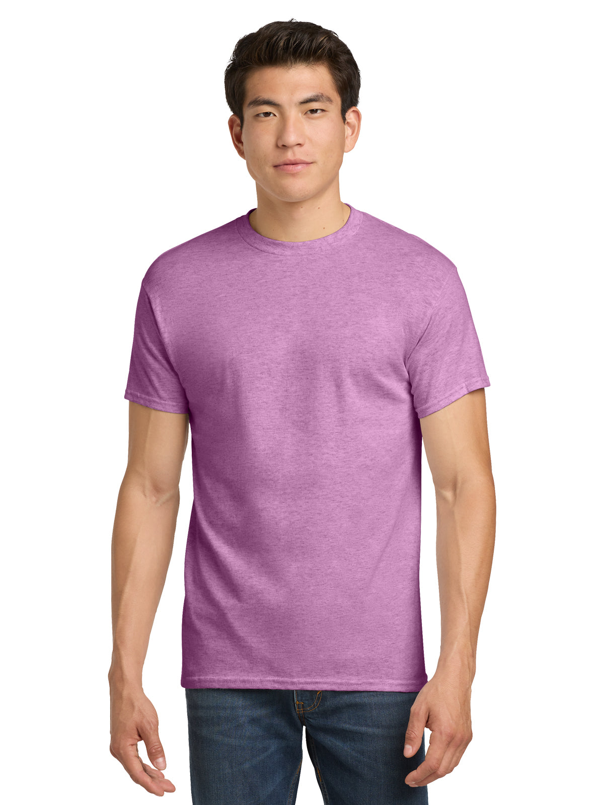 Men's Heavy Cotton T-Shirt - 5000 - Heather Radiant Orchid