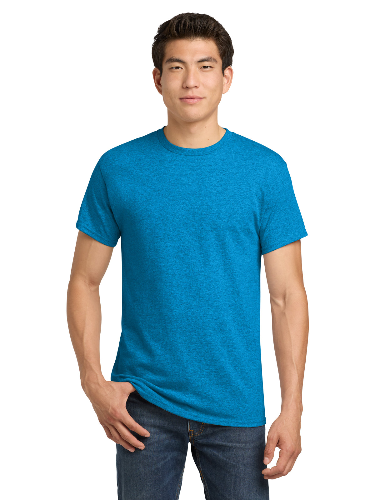 Men's Heavy Cotton T-Shirt - 5000 - Heather Sapphire