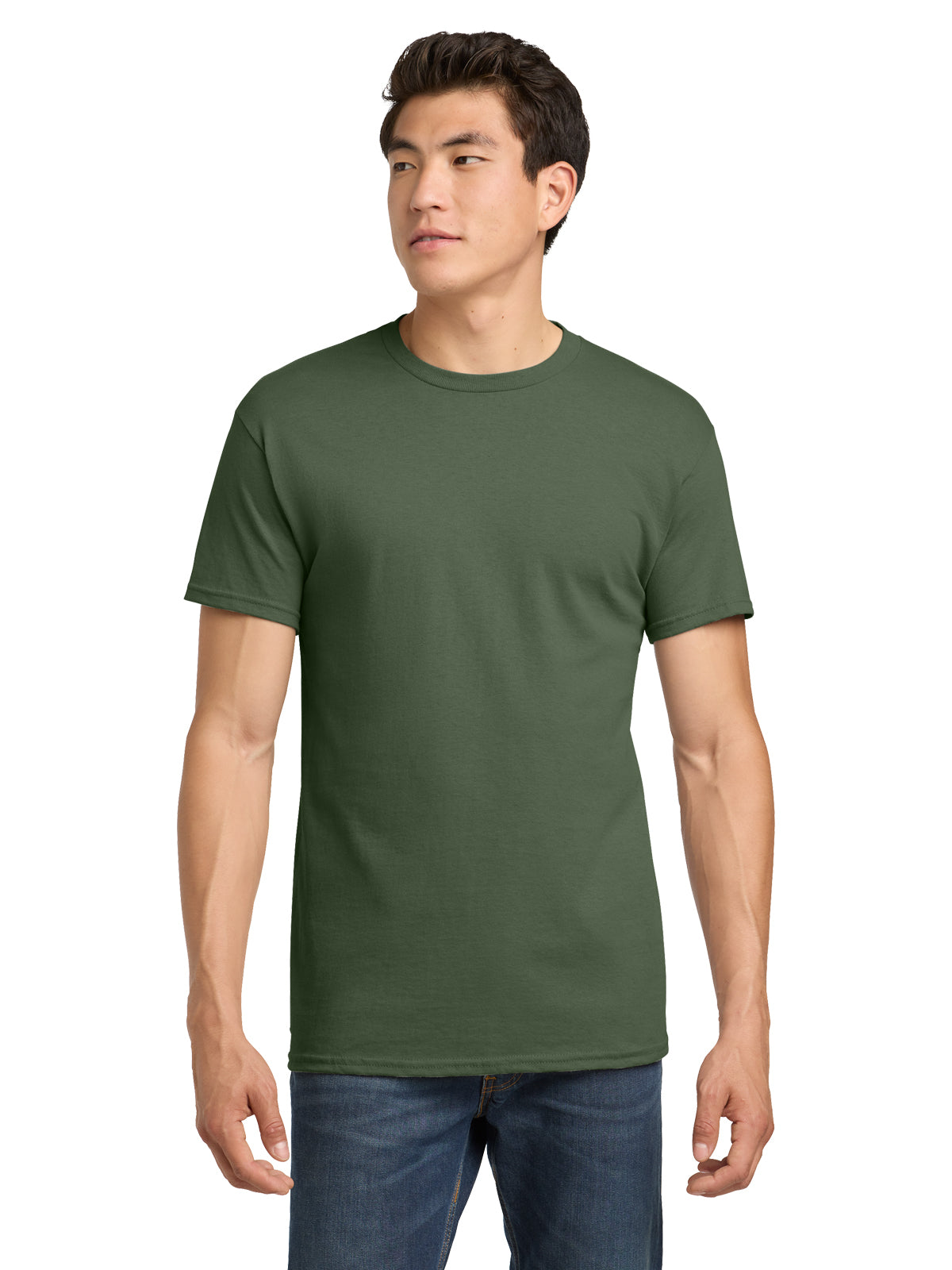 Men's Heavy Cotton T-Shirt - 5000 - Military Green