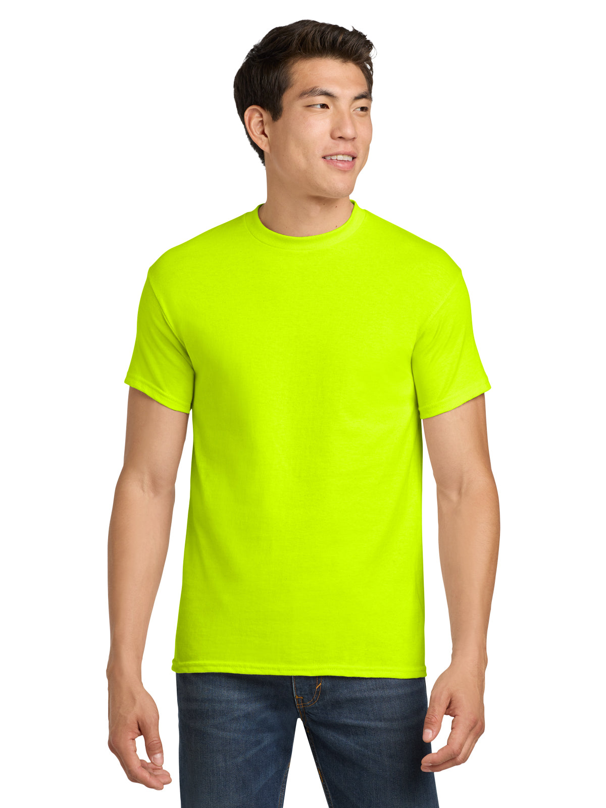 Men's Heavy Cotton T-Shirt - 5000 - Safety Green