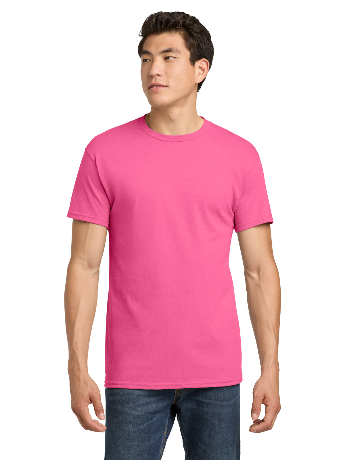 Men's Heavy Cotton T-Shirt - 5000 - Safety Pink