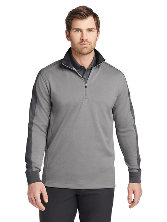 Men's Pocketless 1/2-Zip Cover-Up Sweatshirt - 578673 - Athletic Grey Heather/ Dark Grey
