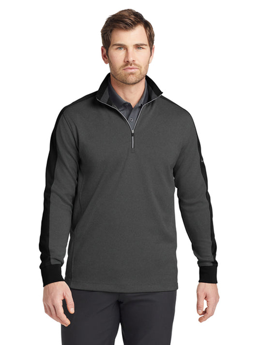 Men's Pocketless 1/2-Zip Cover-Up Sweatshirt - 578673 - Anthracite Heather/ Black
