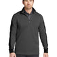 Men's Pocketless 1/2-Zip Cover-Up Sweatshirt - 578673 - Anthracite Heather/ Black